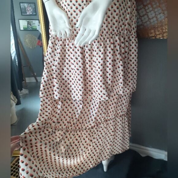 NWT H&amp;M Tiered Ruffled Maxi Dress - Picture 16 of 16